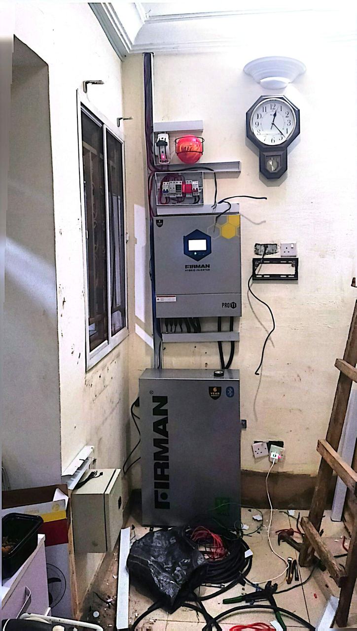 Inverter and battery room installation
