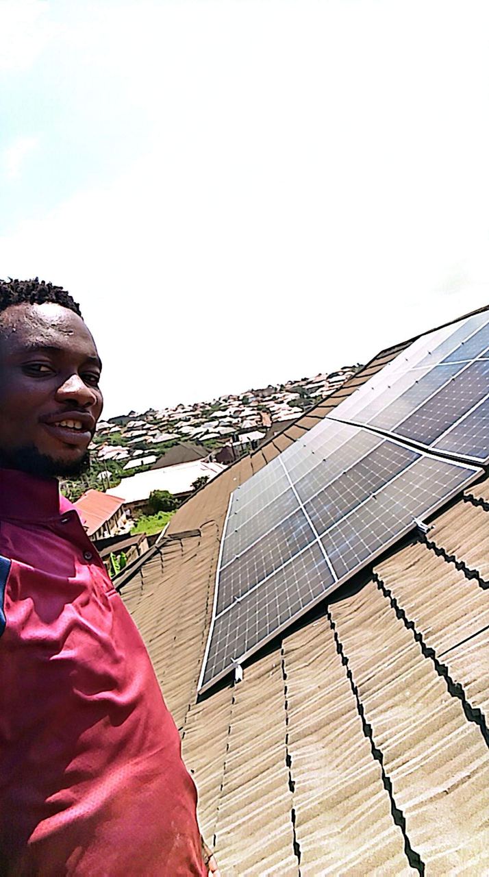 Bolex Power Solutions team member at a rooftop solar installation